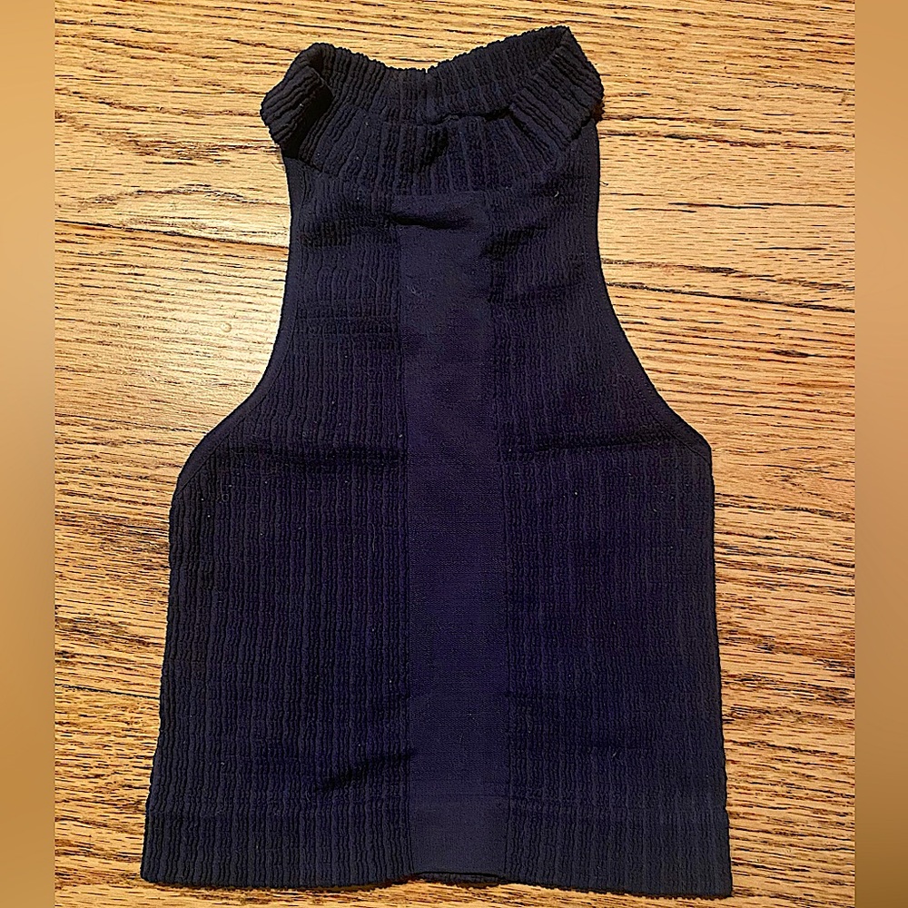 Intimately Free Free People crop top/ sports bra Xs/S navy blue